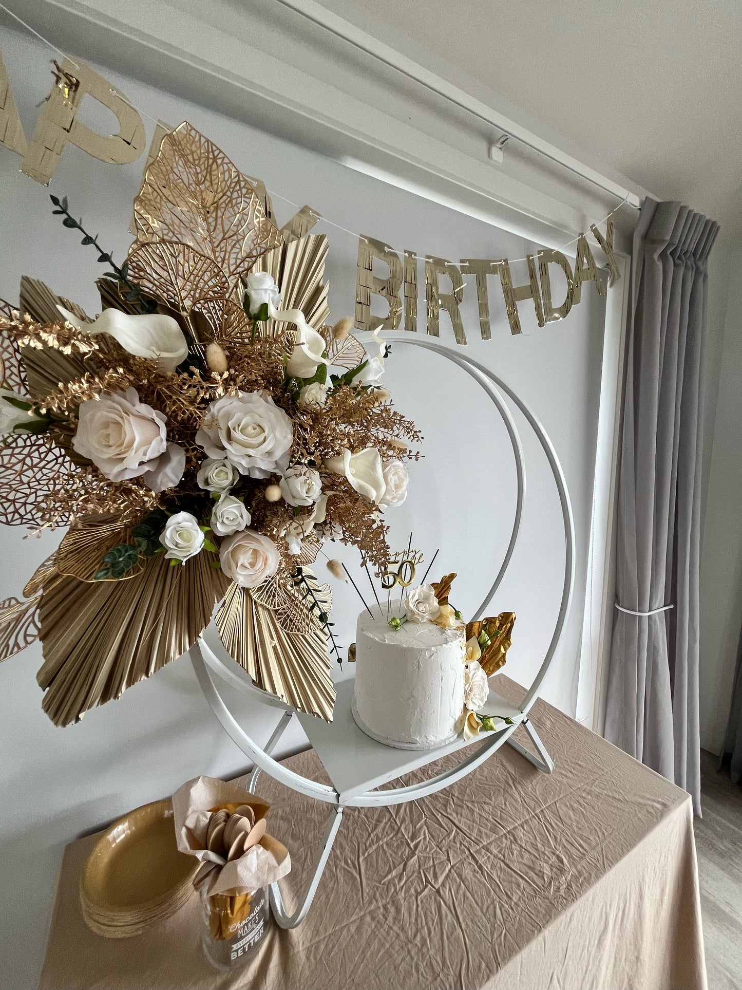 Custom Cake Stand With Floral