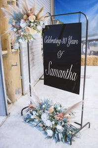 Custom Welcome Signage With Floral